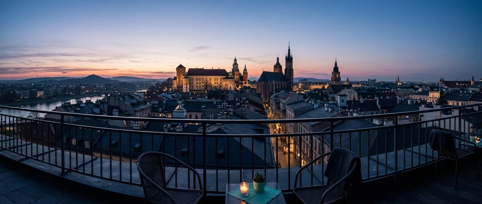 Kraków o zmierzchu